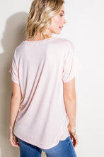 Load image into Gallery viewer, sequince pocket v neck shirt