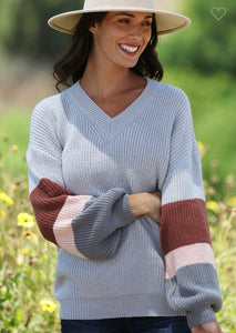 Color block sweater